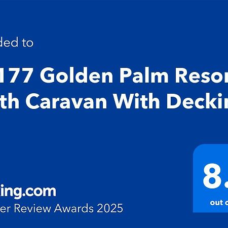 Pg177 Golden Palm Resort 8 Berth Caravan With Decking Chapel Saint Leonards Exterior photo